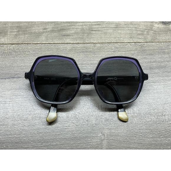 Etnia Barcelona MALA BKPU Black Purple Glitter Eyeglasses *FRAMES ONLY 53-20 143 - Picture 1 of 14